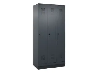 locker,HxBxD 1950x900x500mm,3vak,vak B 300mm,draaigrendel,sokkel - 3