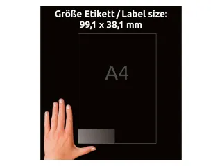 Adresetiket Avery J8563-25 99,1x38,1mm Transparant Inkjet 350 stuks - 4