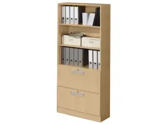 Combikast 3legborden 2hangmappenframe Esdoorn 2000x800x420mm Golfgreep