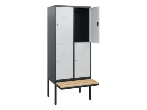 Dubbeldekse dekenkist,HxBxD 1950x800x815mm,2x2vak.,vak B 400mm