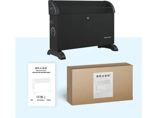 BRASQ Convector Kachel zwart CH300