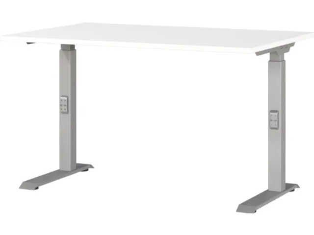 In hoogte verstelbaar bureau,HxBxD 680-910x1200x800mm,blad wit