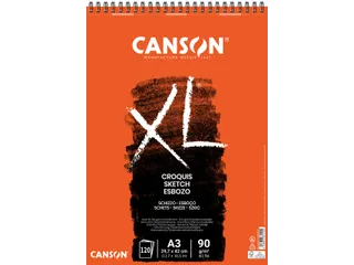 Schetspapier Canson XL Sketch 120vel 90gr A3 ivoorwit - 2