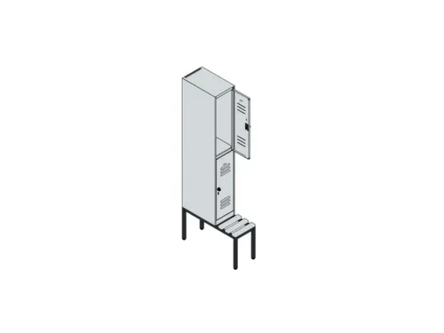 Dubbeldekse dekenkist,HxBxD 2120x300x815mm,1x2vak.,vak B 300mm