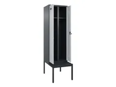 locker met bank,voor scheiding van kleding,HxBxD 2120x600x815mm,2vak