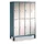Dubbeldekse lockerkast,HxBxD 1850x420x500mm,romp RAL7021,front RAL3003