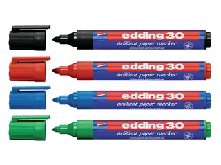 Viltstift edding 30 brilliant rond 1.5-3mm zwart - 2