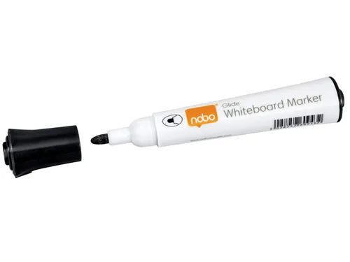 Whiteboardmarker Nobo Glide rond zwart 2mm