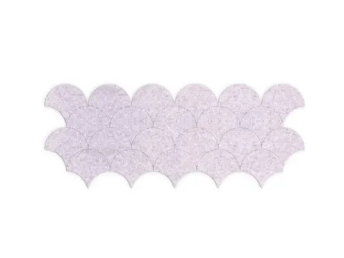 Akoestische PET-vilt Japanse Golf tegels lichtgrijs 30x26cm 22 stuks