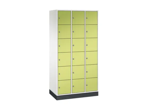 lockerkast,HxBxD 1950x920x500mm,3x6vakken,cil.-slot,sokkel