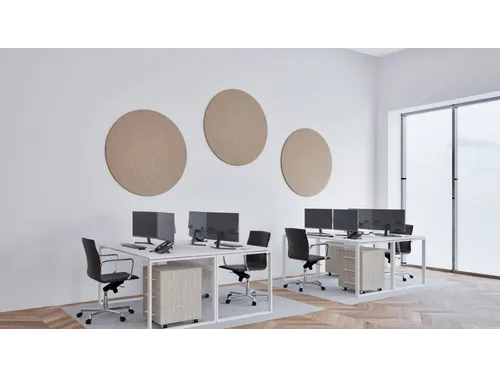 Akoestisch PET-vilt rond plafondpaneel Ø120cm Beige