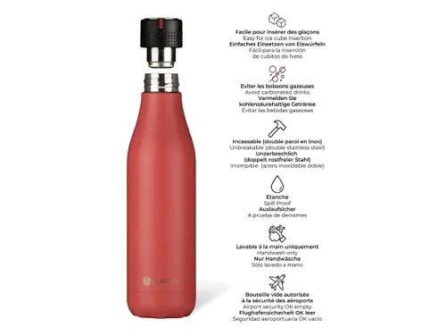 Thermosfles Les Artistes Paris 500ml Red