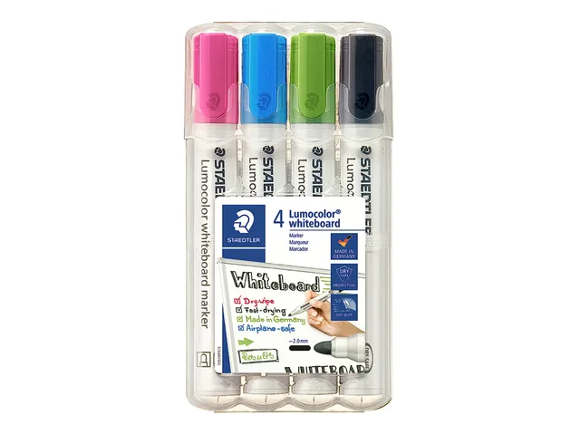 Whiteboardmarker Staedtler Lumocolor 351 set à 4 stuks fun assorti