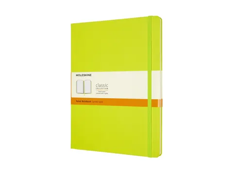 Notitieboek Moleskine XL 190x250mm lijn hard cover lemon green