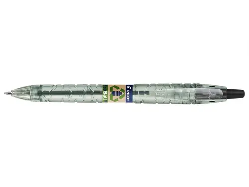 Balpen Pilot B2P Ecoball Begreen 1.0mm Medium Zwart 10 stuks+navulling