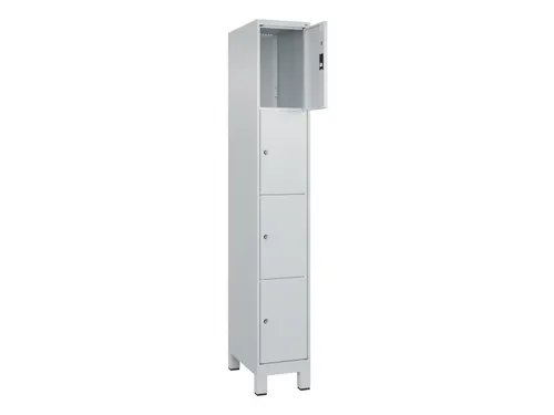 lockerkast,HxBxD 1950x300x500mm,1x4vakken,vak B 300mm,cil.-slot,voeten