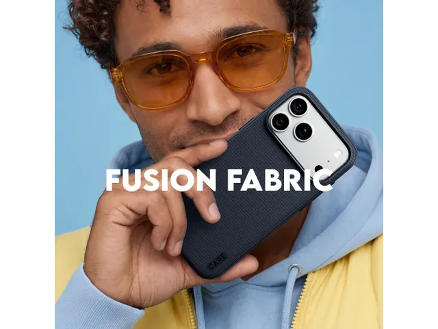 PanzerGlass CARE by Fusion Fabric Case Blue w. MagSafe iPhone 18