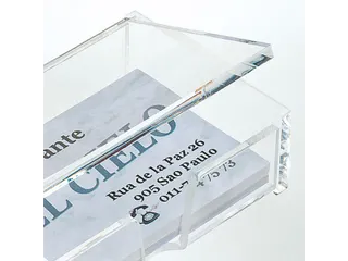 Visitekaartbox Sigel VA112 voor 80 kaarten 90x58mm acryl glashelder - 2