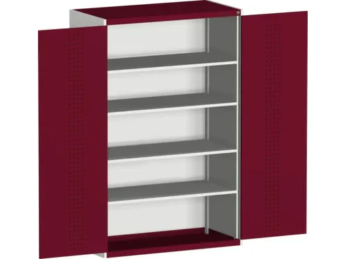 systeemkast 2000x1300x650mm 3xStalen bodem 2laden Ral7035 Ral3004