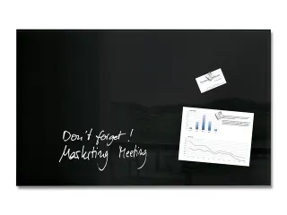 Glasmagneetbord Sigel Artverum 780x480x15mm zwart - 1