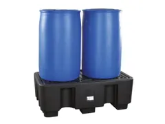 PE-opvangbak,v. 2x200l vat,opvangvol. 236l,HxBxD 440x1300x750mm