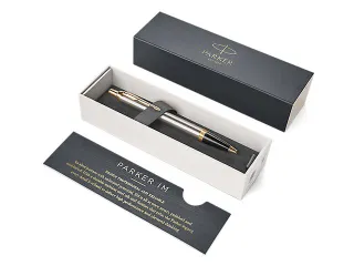 Balpen Parker IM Brushed Metal GT Medium Blauwe inkt - 4