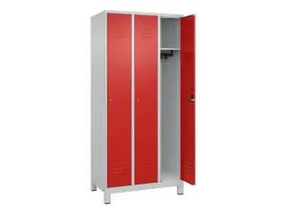 locker,HxBxD 1950x900x500mm,3vak,vak B 300mm,cil.-slot,voeten - 2