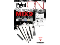 Mix Media Papier Clairefontaine A5 Paint On 27 vel 250gram assorti