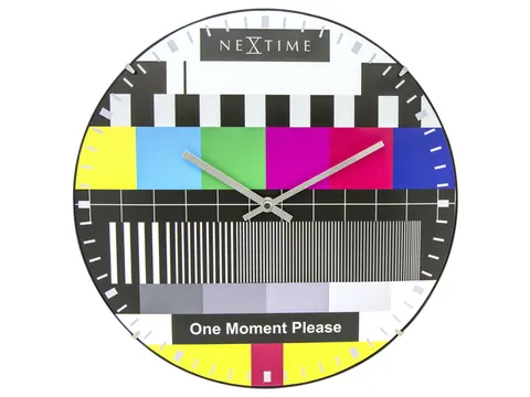 Wandklok Nextime Dia. 35cm Bol Glas Multi-color 'testpage Dome'