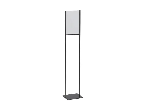 Infostandaard zwart metaal met acryl bord A4