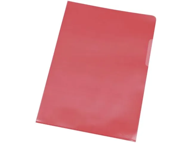 L-map A4 Rood PP Gekorreld 0.12mm Pak 10 stuks