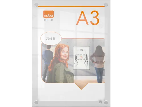 Premium Plus acryl informatiebord wandgemonteerd A3