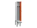 locker met bank,voor scheiding van kleding,HxBxD 2120x300x815mm,1vak