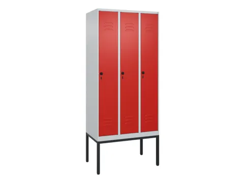 locker,HxBxD 2120x900x500mm,3vak,vak B 300mm,draaigrendel