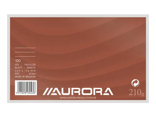 Systeemkaart Aurora 200x125mm lijn met rode koplijn 210gr wit 100 vel