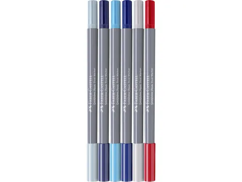 Duo aquarelmarker Faber-Castell Goldfaber etui 6 stuks Jungle kleur nr