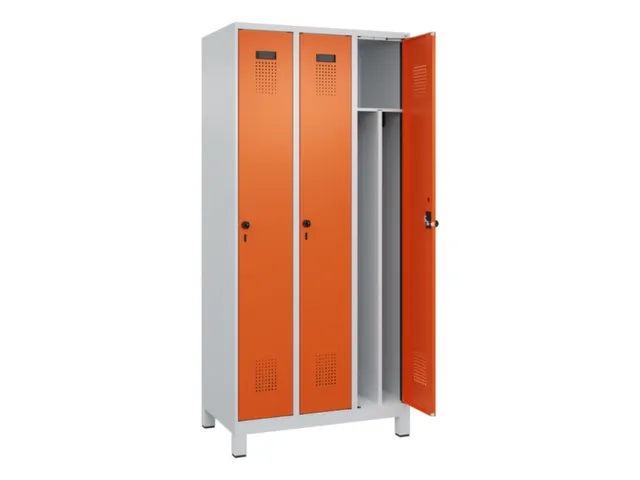 locker voor scheiding van kleding,HxBxD 1950x900x500mm,3vak