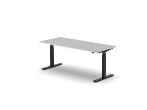 Elektrisch ihv bureau,HxBxD 650-1310x1800x800mm,blad lichtgrijs