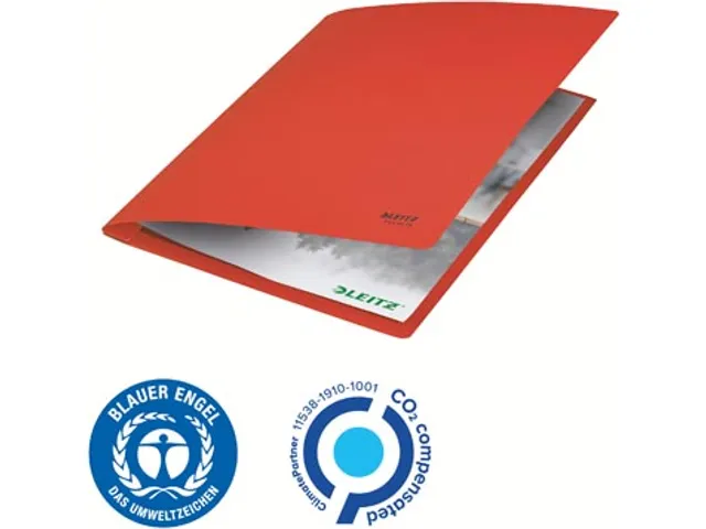 Recycle offertemap uit karton A4 rood