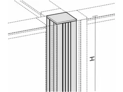 verbindingszuil 4x90°,H 600mm