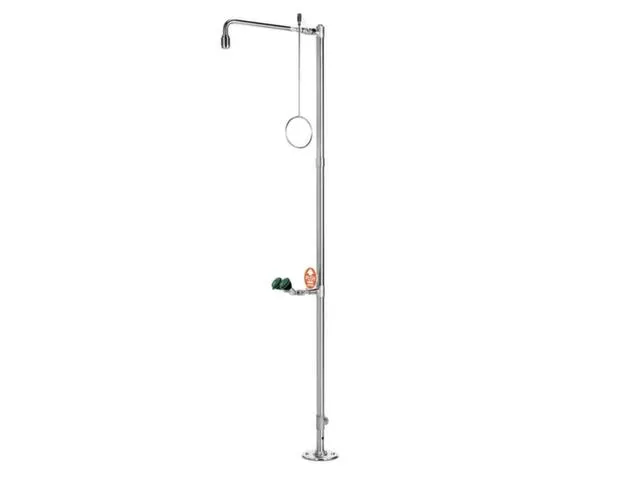 Plens-/Oogdouche,2Sproeikoppen Vast,75L/Min,Aansluiting 1 1/4 Inch Bin