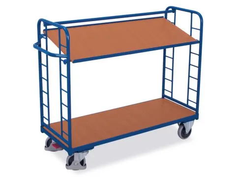 Bijzetwagen 250kg 1320x537mm 2 Etages Incl. Bodemplaat Hout