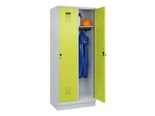 locker,HxBxD 1950x800x500mm,2vak,vak B 400mm,draaigrendel,sokkel - 1