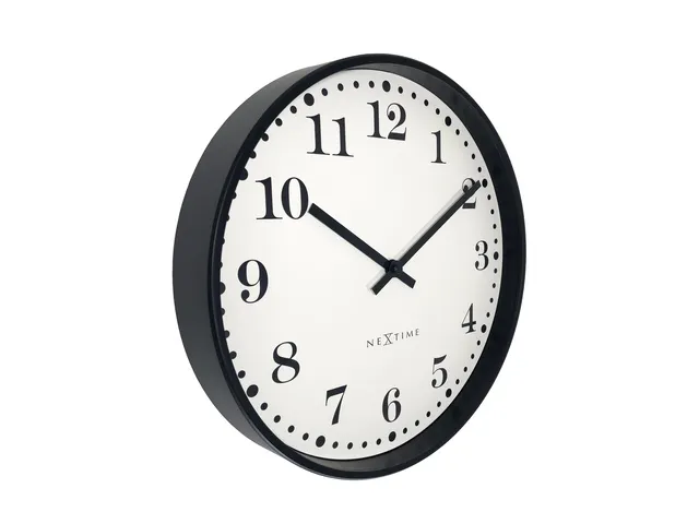 Wandklok NeXtime Dickens 30 cm wit