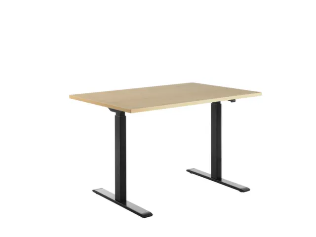 Elektrisch ihv bureau,HxBxD 700-1200x1200x800mm,blad esdoorn