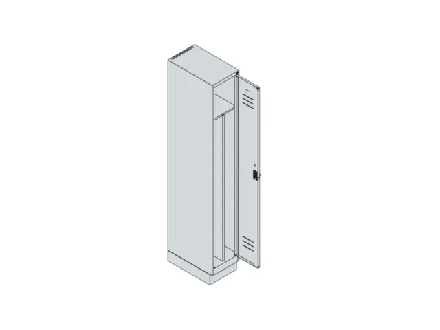 locker voor scheiding van kleding,HxBxD 1950x300x500mm,1vak