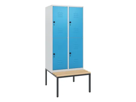 Dubbeldekse dekenkist,HxBxD 1950x800x815mm,2x2vak.,vak B 400mm