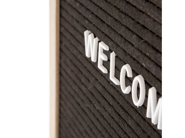 Letterbord Zwart 40x60cm met houten lijst
