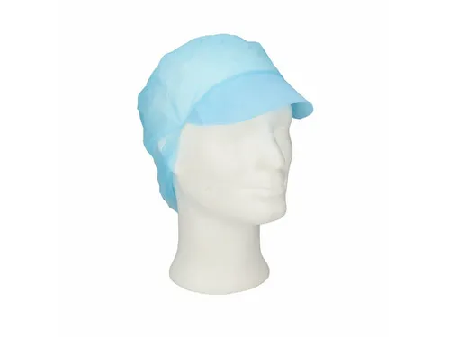 PPnw pet / klep en haaropvang, blauw 'snood cap' 1000 Stuks