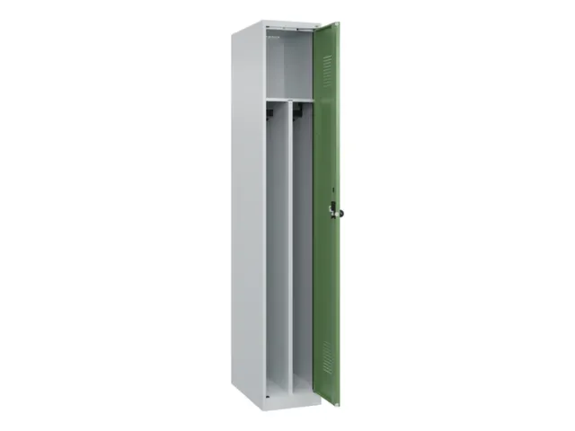 Armoire vestiaire 1850x300x500mm 1 compartiment RAL7035/RAL6011